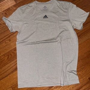 Adidas tan/beige “performance tee” climalite material size medium mens